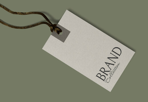Elegant Brand Tag Mockup PSD