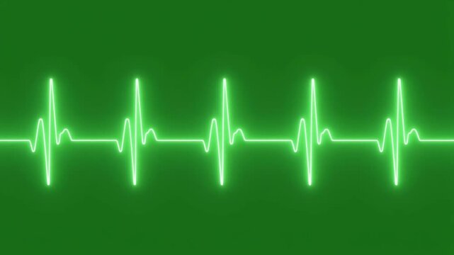 EKG heartbeat forming a heart on monitor