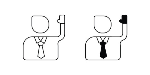 Oath set icon with white background vector stock illustration