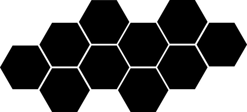 Hexagon photo gallery mosaic collage for mood board, scrapbook grid vector illustration.