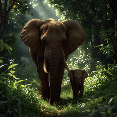 Fototapeta premium elephant in zoo