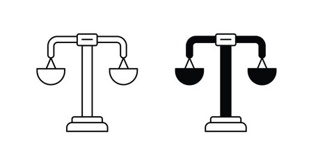 Balance set icon with white background vector stock illustration