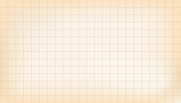 Old beige paper horizontal square gridlines background. Featuring vintage graph texture, minimalist technical drawing, and an aesthetic blueprint page. Vector illustration