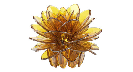 Abstract Amber Flower Shape
