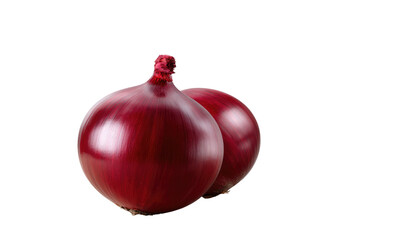 Vibrant Red Onion Duo: A close-up view of two radiant red onions, showcasing their distinctive skin and robust shape, perfect for culinary and health-focused content.