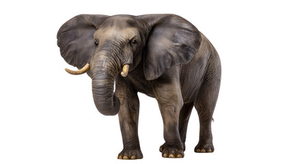 Majestic Elephant: A striking portrait of a powerful elephant, showcasing its impressive size and iconic tusks.