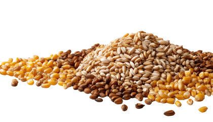 Variety Grains: A vibrant assortment of grains showcases the diverse colors and textures of nature's bounty, symbolizing the essence of health and sustenance.