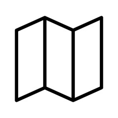 Detailed Folding Paper Map icon pack for navigation, travel planning, and route guidance design