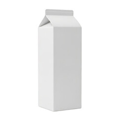 A white milk carton standing upright on a plain background. isolated on transparent background