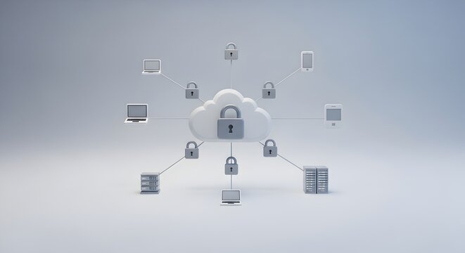 Access Control System for Cloud-Based Access Management Network Security and User Authentication Protection Concept