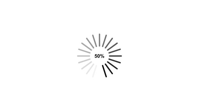 10 Seconds Times Loading Countdown Animation Loading Circle, Video. Loading Animation Icon on Transparent Background. Download Progress, Freeloader Animation Web Design Template, Interface Buffering.