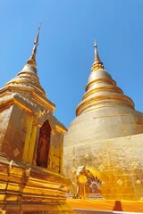 Chedi at Wat Phrasingh Chiangmai,Thailand