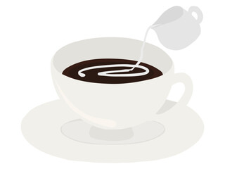 コーヒー ミルク 主線なし