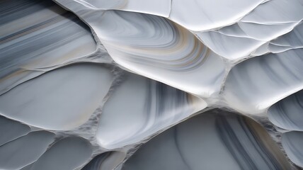 Organic abstract pattern of smooth grey and white stone-like shapes interconnected by fine lines