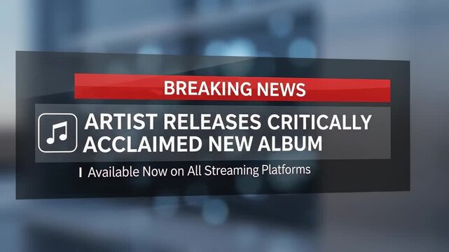 Breaking News Music Album Release Notification.