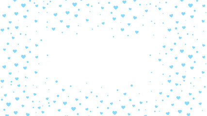 爽やかでロマンチックなハートフレーム背景　白