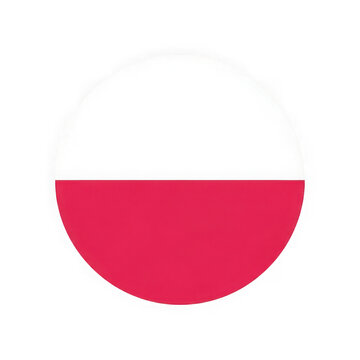 The flag of Poland on transparent background
