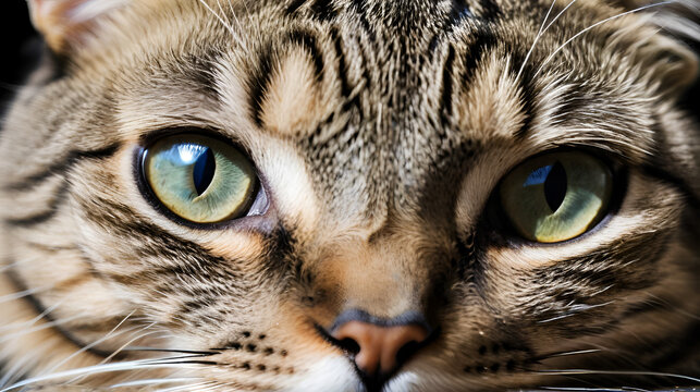 A pet cat has a festering eye. The animal has health problems.