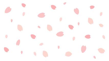 満開の桜の花、散る桜吹雪