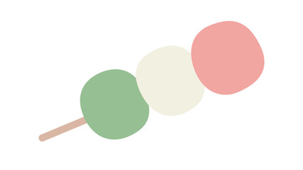 春の三色団子のイラスト素材