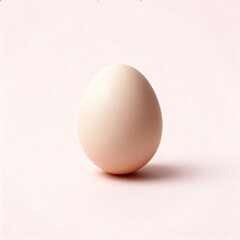 Easter egg on soft pink background  