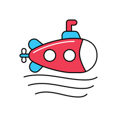 Underwater Craft icon clean and modern vector illustration © CraftHub