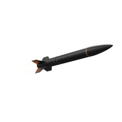 Dark Missile with Fins in Motion