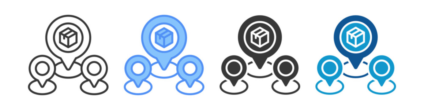 Market Positioning Icon Set Multiple Style Collection