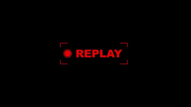 Red color reply simple animation in transparent background in 4K animation with alpha channel.
