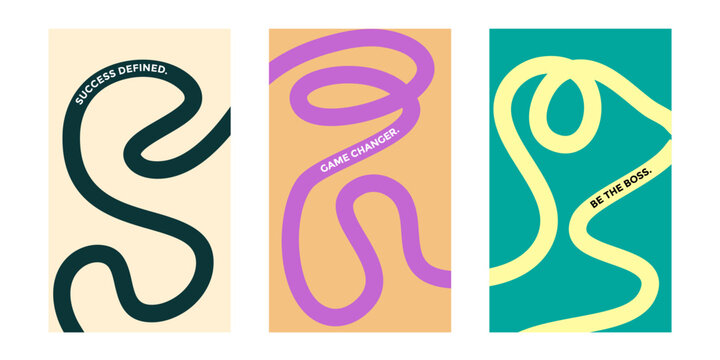 Vibrant Abstract Background with Fluid Wavy Lines for Business Startup Motivation