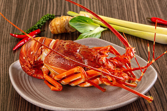 Delicous expensive Steamed omar lobster