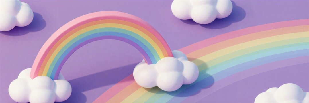 Fantasy rainbow and clouds