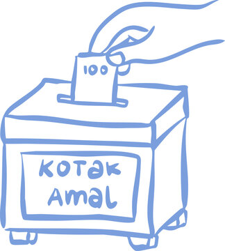 Donation Box Illustration &ndash; Islamic Charity Kotak Amal