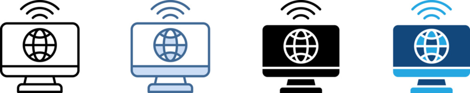 Multi Style Icon Set Internet Collection
