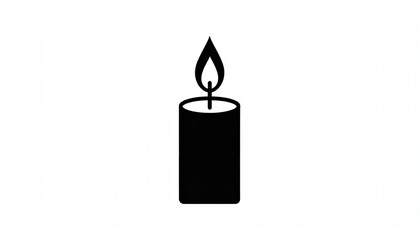 Simple black candle icon (1)