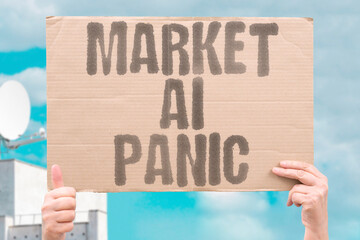 "Market AI Panic" Trading technology alarm. TRADING. TECHNOLOGY. ALARM. PANIC. MARKET.