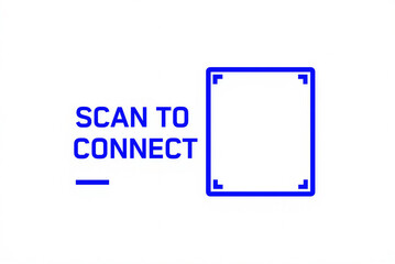 Fototapeta premium Scan to connect QR code digital technology vector illustration for business networking and mobile app access
