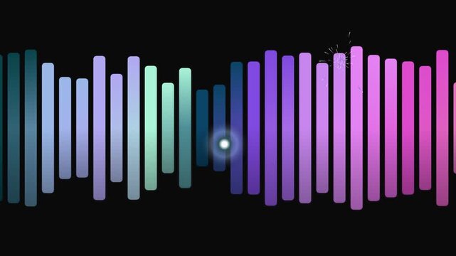 Colorful Bars on Black Background Animation.