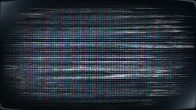 Distorted TV Screen with Static Noise.