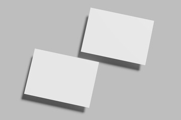 Postcard Mockup Blank 3D Render