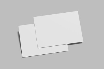 Postcard Mockup Blank 3D Render