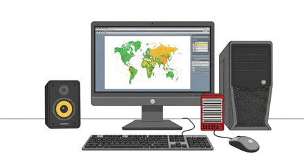 Fototapeta premium set up pc