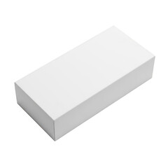 Fototapeta premium A large, rectangular, white box with a smooth surface and sharp edges isolated on transparent background
