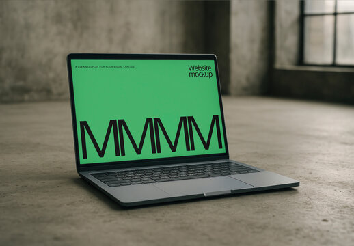 Modern Laptop Screen Mockup PSD