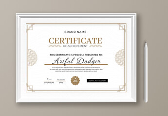 Certificate Template Layout