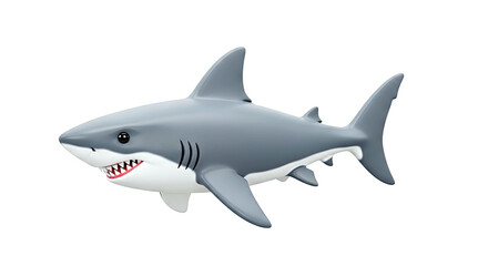 Fototapeta premium 3D Cartoon Shark Illustration