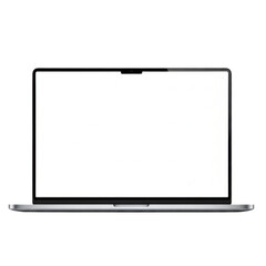 A sleek, modern laptop with a minimalist design and a black screen. isolated on transparent background