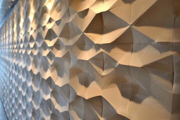 Obraz premium Modern design geometric wall is creating decorative pattern with light and shadow