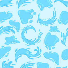 Fototapeta premium Songkran blue sprinkle water drops pattern vibrant design