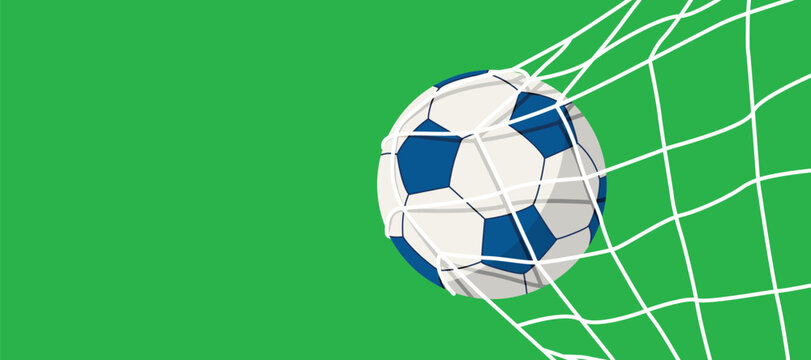 soccer ball standing near the center line on the green field